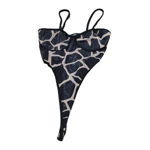 Giraffe Print Sexy Thong Teddy S